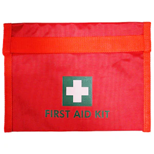 Unbranded First Aid Empty Nylon Pouch, 29.5 x 22cm, Red, Each Each
