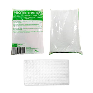 Unipad Protective Pad Clip On, 28.5 x 43cm, 4Ply Paper + 1Ply PE film, Large, White, 100/Pack, 4 Packs/Carton Carton
