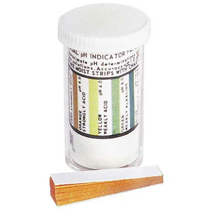 Universal Indicator Biodegradable Paper pH1-14 with Chart, 8 Books of 25, 200 Strips/Vial Each