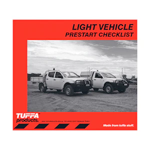 Tuffa Prestart Checklist Book, For Light Vehicle Operators, A5 Size, Each Each