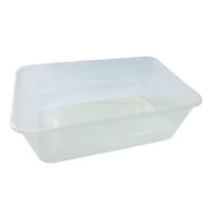 Universal Take-Away Rectangular Container, Base, 700ml, Clear, Recyclable Plastic, 50/Pack, 500/Carton Carton
