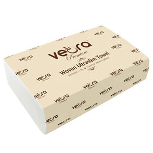 Veora Exclusive Woven Ultraslim Towels, 2-Ply, 240 x 240mm, 150 Sheets/Pack, 16 Packs/Carton Carton